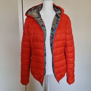 Orange Hooded Women's Jacket, Blazing - Size XS/S
